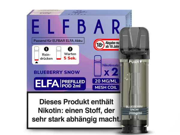 Blueberry Snow - ELF BAR ELFA POD 20mg (2x)