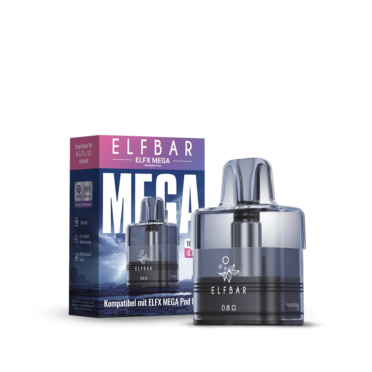 Refillable Pod - ELFX MEGA Leerpod ELFBAR ELFA 10ml (1x)...