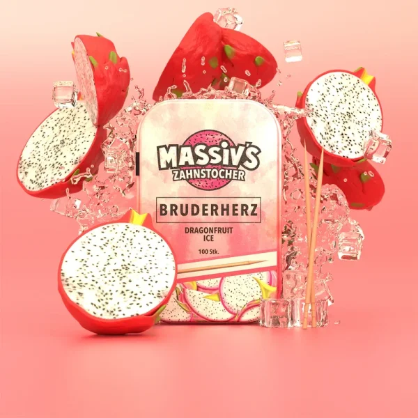 BRUDERHERZ - Dragonfruit Ice - Massivs Zahnstocher (100x)