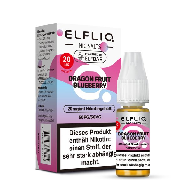 Dragon Fruit Blueberry - ELFLIQ Nikotinsalz 20mg