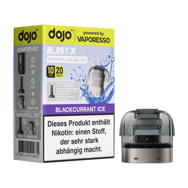 Blackcurrant Ice - DoJo Blast X Vaporesso Pods 20mg (1x)