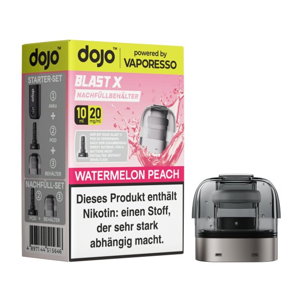 Watermelon Peach - DoJo Blast X Vaporesso Pods 20mg (1x)