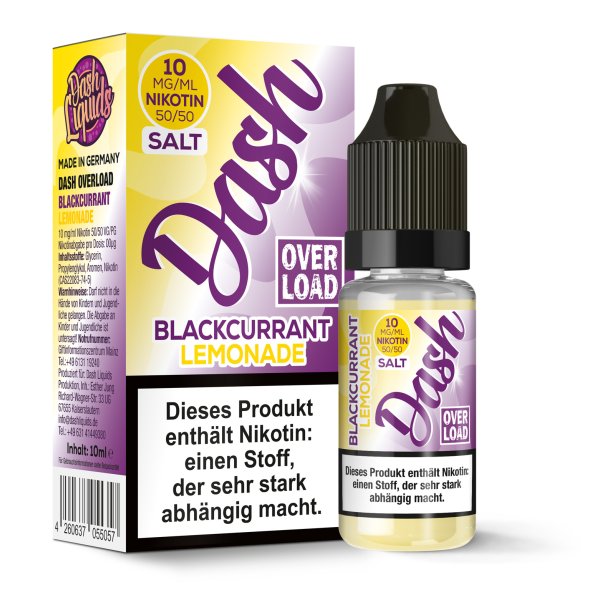 Blackcurrant Lemonade - Dash Overload Nikotinsalz 10mg