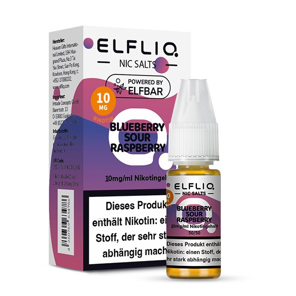 Blueberry Sour Raspberry - ELFLIQ Nikotinsalz 10mg