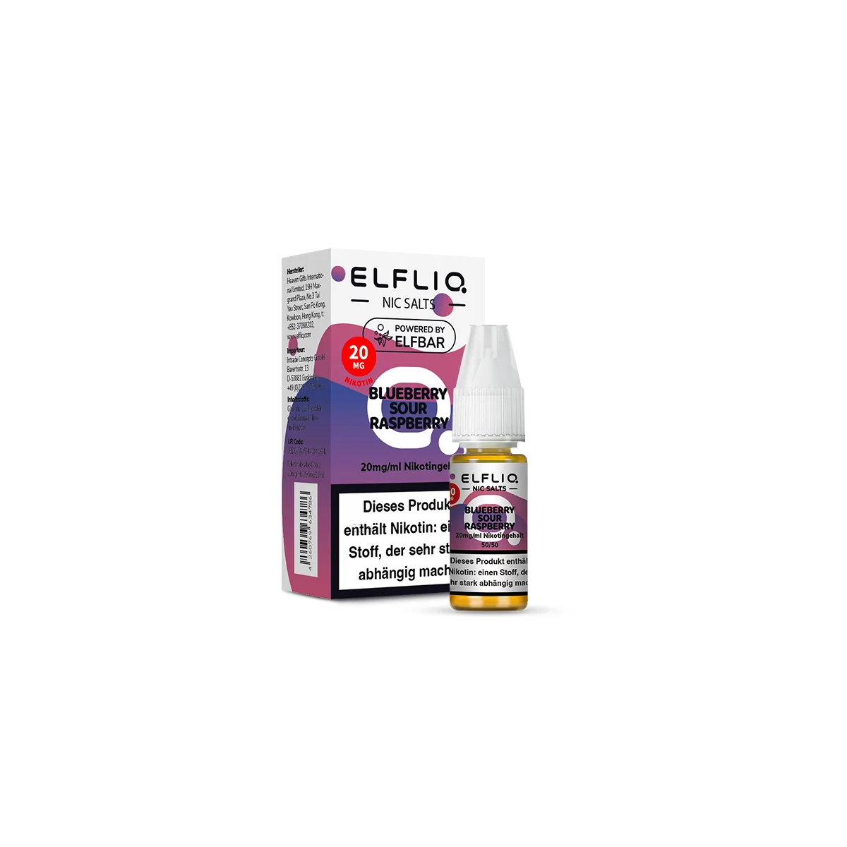 Blueberry Sour Raspberry - ELFLIQ Nikotinsalz 20mg