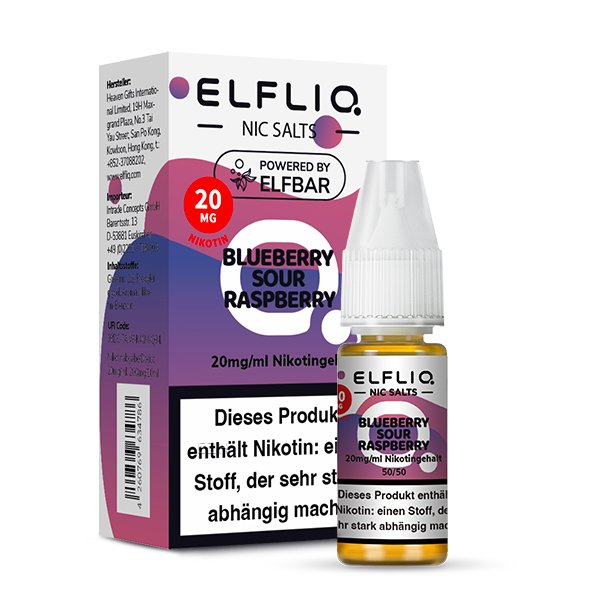 Blueberry Sour Raspberry - ELFLIQ Nikotinsalz 20mg