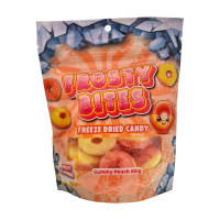 Frosty Bites - Gummy Peach Rings - Freeze Dried Candy - 50g