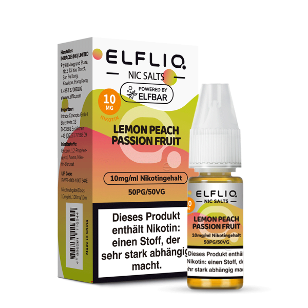 Lemon Peach Passion Fruit - ELFLIQ Nikotinsalz