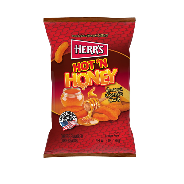 Herrs - Baked Cheese Curls Hot N Honey - 170g [USA]