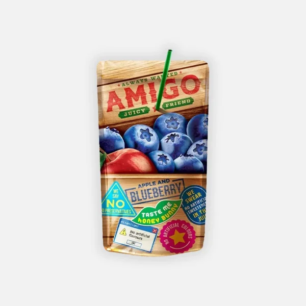 Amigo - Apple & Blueberry - 8x200ml [MKD]