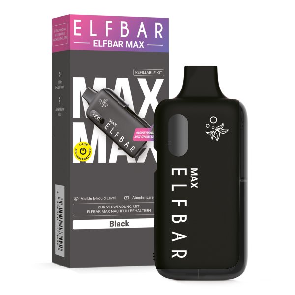 Black - ELFA MAX Refillable Pod Kit 10ml