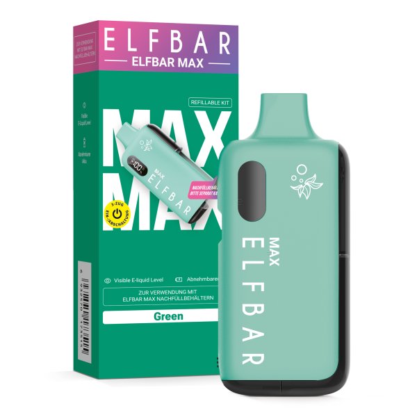 Green - ELFA MAX Refillable Pod Kit 10ml
