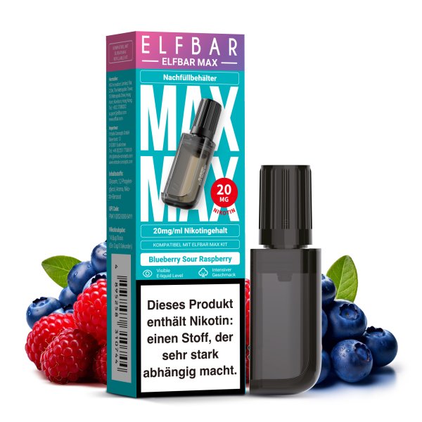 Blueberry Sour Raspberry - ELFBAR MAX Pod 20mg (1x)