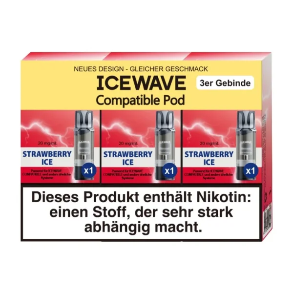 Strawberry Ice - ICEWAVE Pod 20mg (3x)